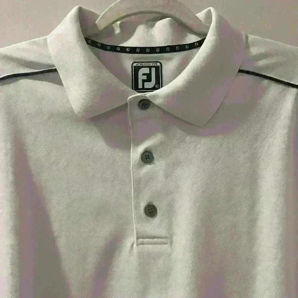 FJ Foot Joy Golf Polo Athletic‎ Fit Shirt White Short Sleeve Mens Size XL - Picture 2 of 11